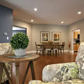 living room in a 1 bedroom apartment at partridge hill