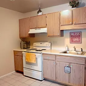 kitchen in apartment at partridge hill