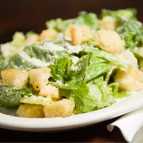 Hail the perfect Caesar!  Crisp romaine, housemade croutons, fresh parmesan, and our scratch made Caesar dressing. Add grilled chicken for the perfect meal! Order now: https://flancers.com #SaladLover #HealthyEats