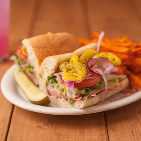 Sunday Funday calls for our classic deli sandwiches!  Fresh baked bread piled high with premium meats, crisp veggies, and our house dressing. Don't forget  Kids Eat Free on Sundays! Order ahead: https://flancers.com #SundayFunday #FamilyMeals