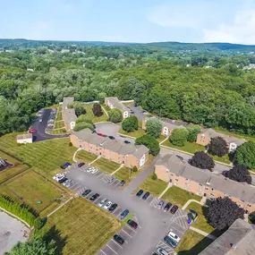 Aerial view of the neighborhood