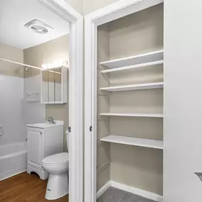 Bathroom and a closet