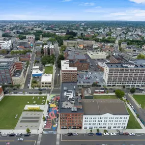 Aerial view of the neighborhood