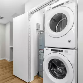 Washer and dryer in a laundry room