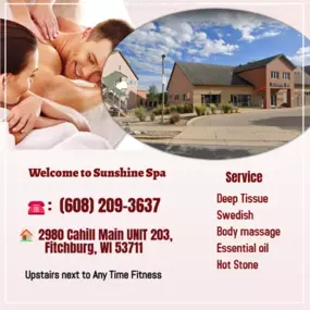 Our traditional full body massage in Fitchburg, WI
includes a combination of different massage therapies like 
Swedish Massage, Deep Tissue,  Sports Massage,  Hot Oil Massage
at reasonable prices.