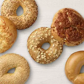 Try any one of our delicious bagel flavors