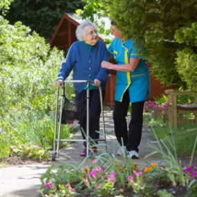 Going for a stroll in the garden