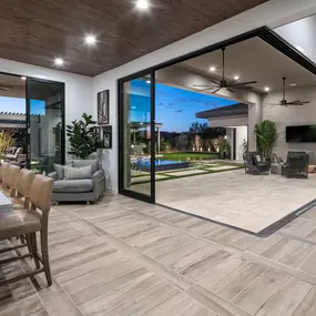 Impressive sliding glass doors that bring the outdoors in