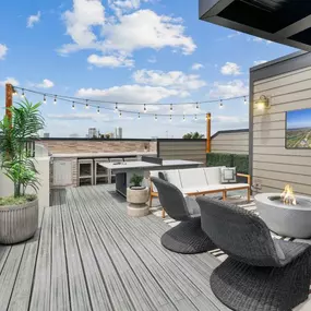 Enjoy scenic views on your private rooftop terrace, which spans across the entire 4th floor of the townhome