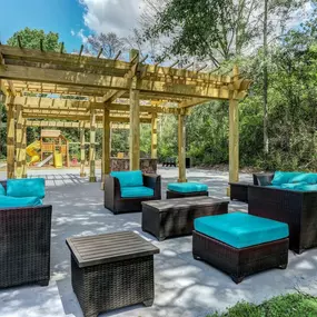 outdoor lounge area