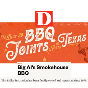 Featured in D Magazine Best BBQ Joints
