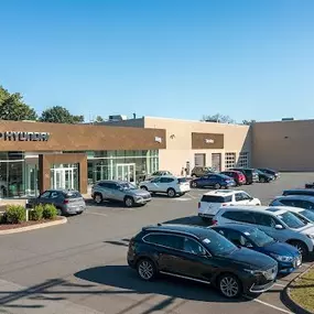 Wide exterior view of the Key Hyundai of Milford dealership