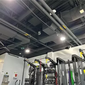 State of the art geothermic heating, updated air-conditioning, and some HUGE variable-speed fans make sure every workout is comfortable, yet challenging.