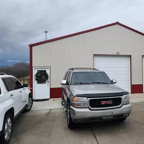 Brake shop service.