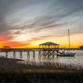 Deep water access from community dock into the Stono River