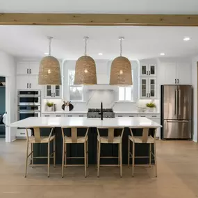 Beautiful kitchens with large center islands for casual dining