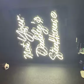 Glass neon sign