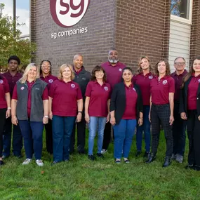 SG Energy Solutions team photo outside the Southfield, MI headquarters