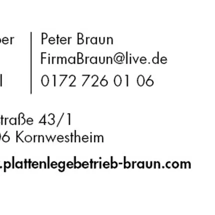 Logo de Plattenlegebetrieb Braun