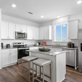 Modern kitchen in Dinero floor plan in Meadows at Clear Springs new homes in New Braunfels, TX