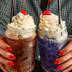 Grape Soda & Root Beer Floats