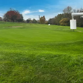 A second par 4, a slight uphill tee shot, the fairway is narrow with a wider short rough on the left. Play to the left of the fairway to open the green up for your second shot.