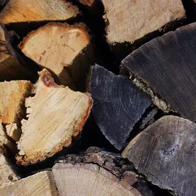 Hickory wood stack for the smokers