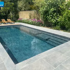 Desjoyaux Pools - Outdoor Garden Swimming Pool Installation Custom Step Construction