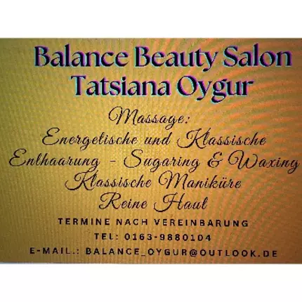 Logo von Balance by Tatsiana Oygur  Massage, Sugaring & Waxing, Behandlung von unreiner Haut