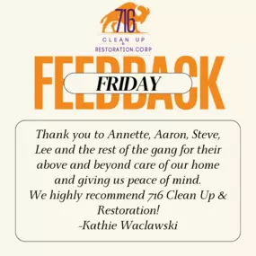 Financing Available
716 Clean Up Restoration is a veteran-owned and community-focused water damage restoration, mold restoration, fire damage restoration, and junk removal company.

We offer a variety of payment options to suit your needs, and we’re dedicated to providing the highest level of customer service.

We believe that everyone deserves access to quality restoration services, and we’re proud to be able to offer financing options to make that possible.

If you’re dealing with water damage