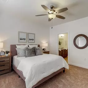 Spacious Bedroom with Ceiling Fan