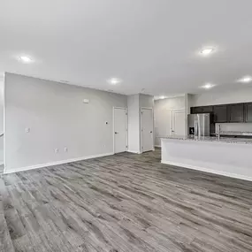 Modern Kitchen with Living Room
