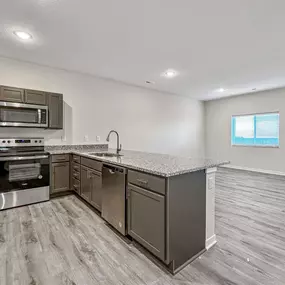 Kitchen with Granite Countertops