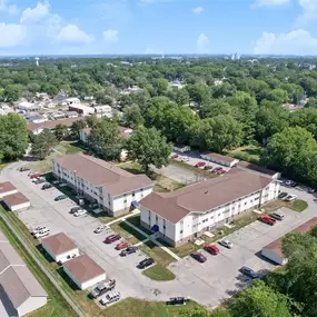 Drone View Of Foxwood Apartments Complex