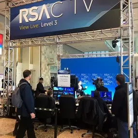 RSA Conference TV booth at RSA Conference.