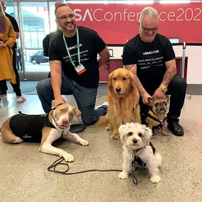 Human and canine attendees at RSAC Conference 2020.