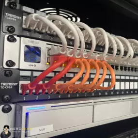 Structured Network Cabling for High-Performance Connectivity
A neatly organized network switch and patch panel installation ensuring seamless connectivity and optimal data flow. Trust NerdTeks for expert structured cabling, network infrastructure, and IT solutions for your business. #NetworkCabling #ITSolutions #DataConnectivity