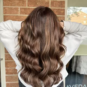 Rich Brunette With Soft Caramel Balayage For Added Depth In Arlington Heights, IL & Schaumburg, IL