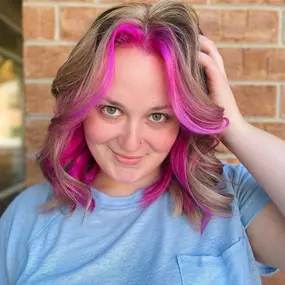 Bright Neon Pink Hair Color for a Statement Look in Palatine, IL