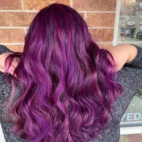 Top Salon For Purple Hair Color with a Glossy Finish in Bloomingdale, IL