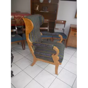 Biedermeier Ohrenfauteuil Pappelmaser