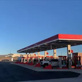 Gas pumps at Maverik in Cheyenne, Wyoming.