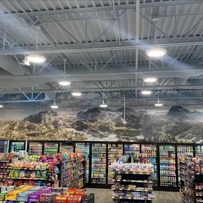 Aisles of Maverik in Cheyenne, Wyoming.