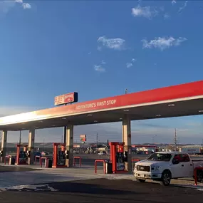 Gas pumps at Maverik in Cheyenne, Wyoming.