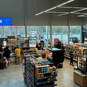 Aisles of a Kum & Go in Vinita, Oklahoma.