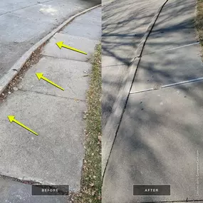 concrete lifting before and after photo