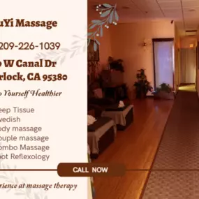 Massage is becoming more popular as people now understand the 
benefits of a regular massage session to their health and well-being.
Here at RuYi Massage & Spa we love being a part of helping 
taking part in peoples wellness and a better life.