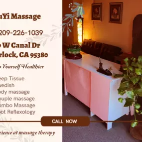 Whether it's stress, physical recovery, or a long day at work, RuYi Massage has helped 
many clients relax in the comfort of our quiet & comfortable rooms with calming music.