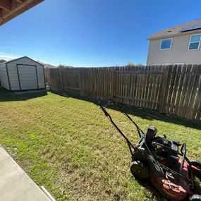 Residential Mowing Property Backyard