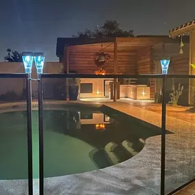 Pool Fence and night